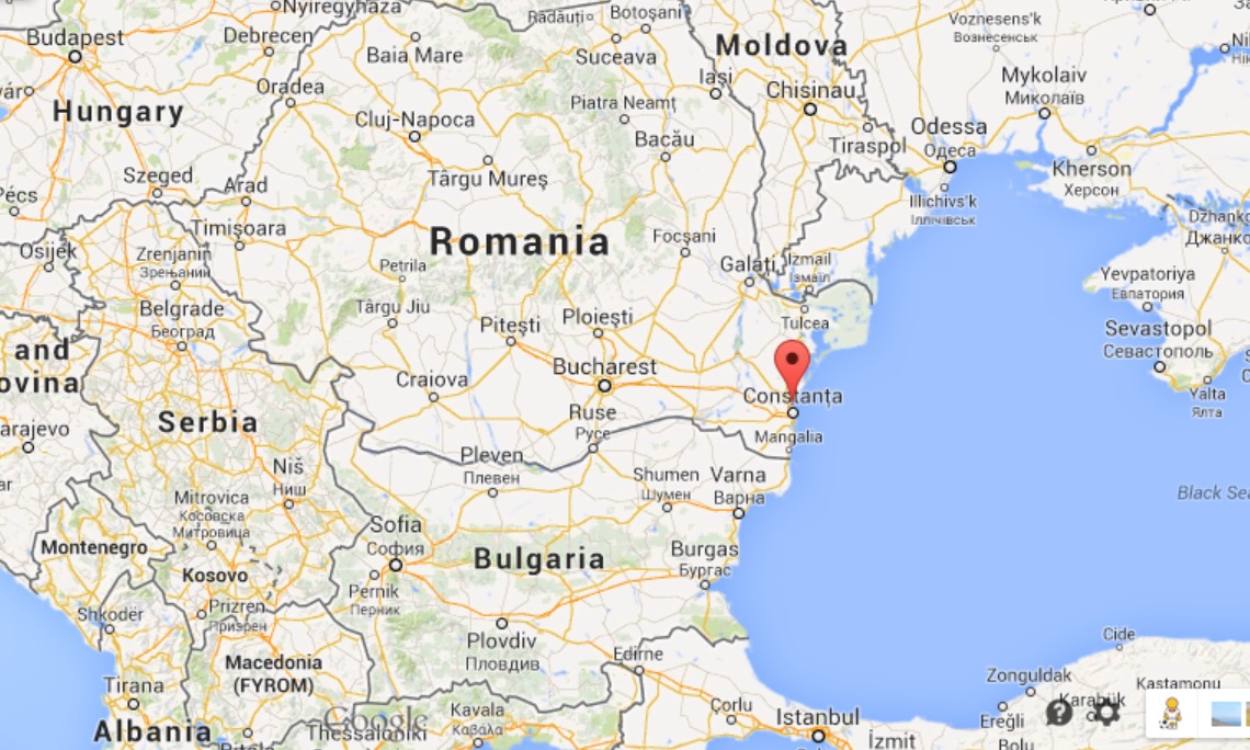 Map Romania Constanța