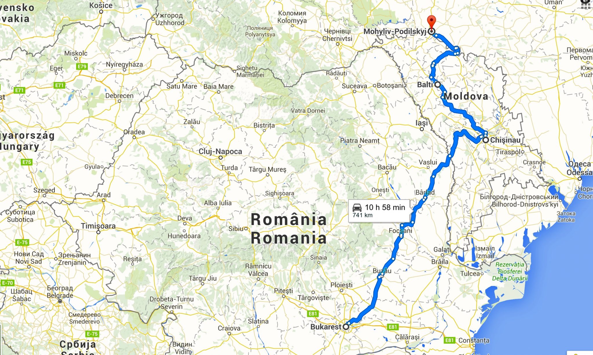 Map Moldova